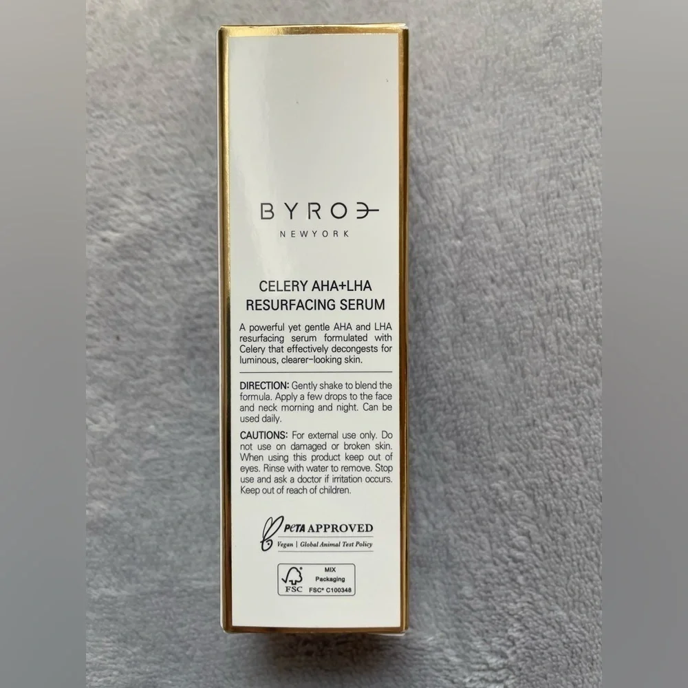 NEW Byroe Celery AHA+LHA Resurfacing Serum